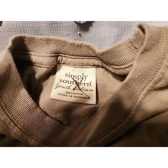 Simply Southern Long Sleeve Tshirt Pumpkins Fall Football Dogs Youth Medium - Picture 5 of 5